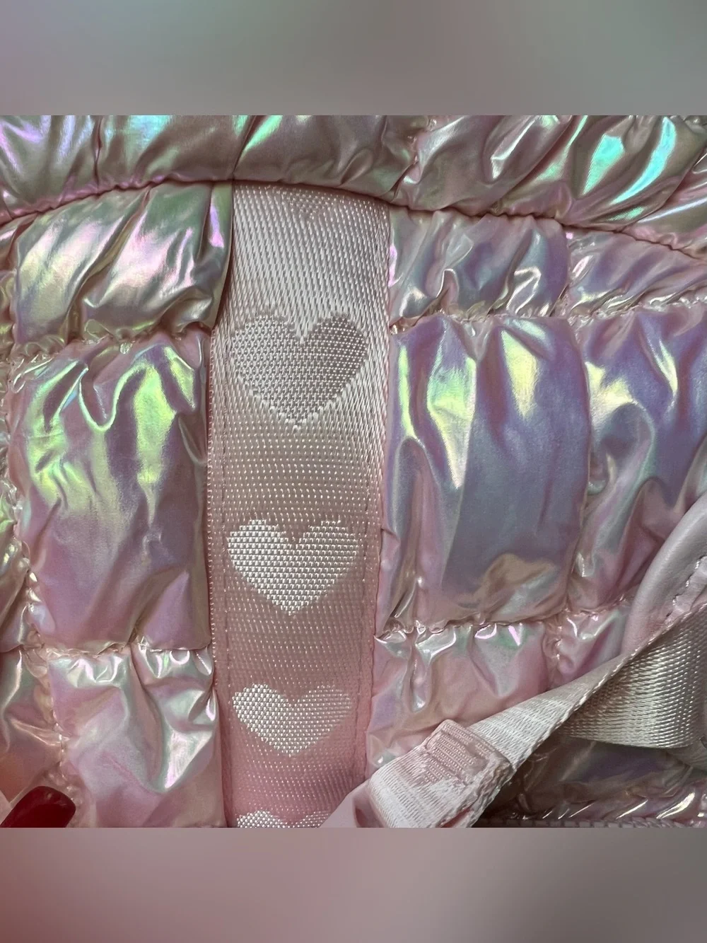 OMG NEW/Tags Kids Iridescent Pink Puffer Backpack